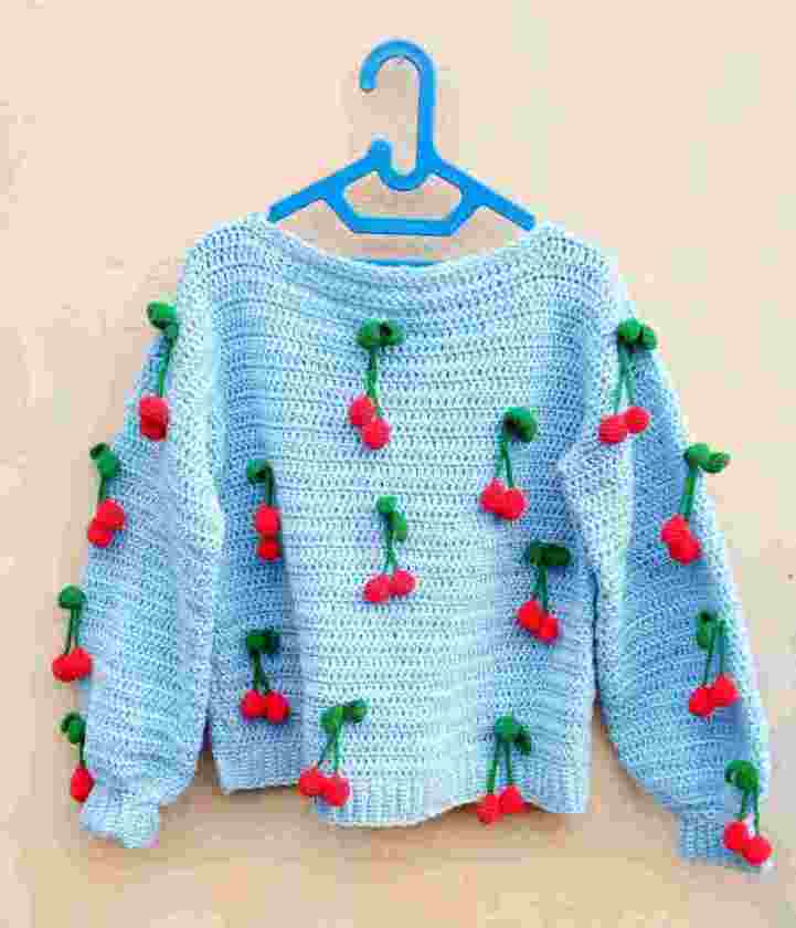 Crochet cherry sweater ?